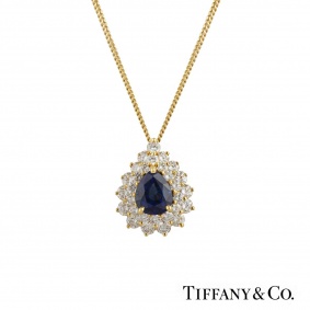 Tiffany & Co. Sapphire and Diamond Pendant